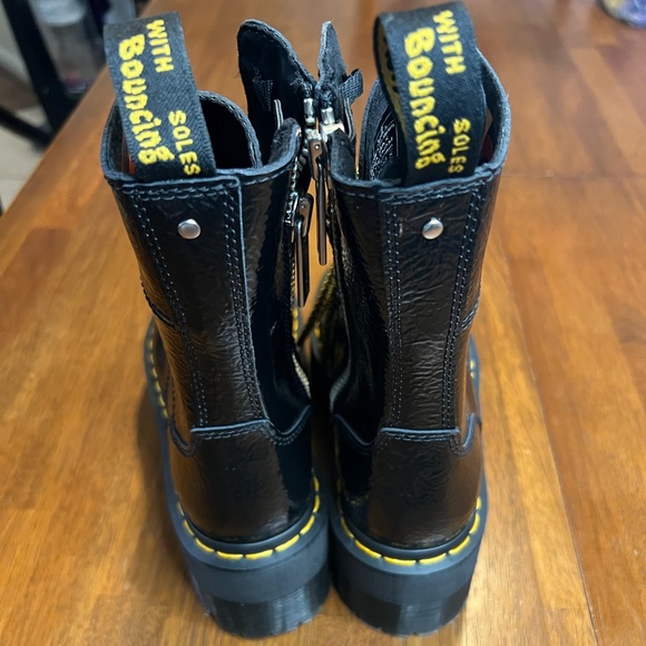 Dr Martens Ghilana Max Distressed Patent Leather Platform Boots *NEW* - Picture 6 of 12